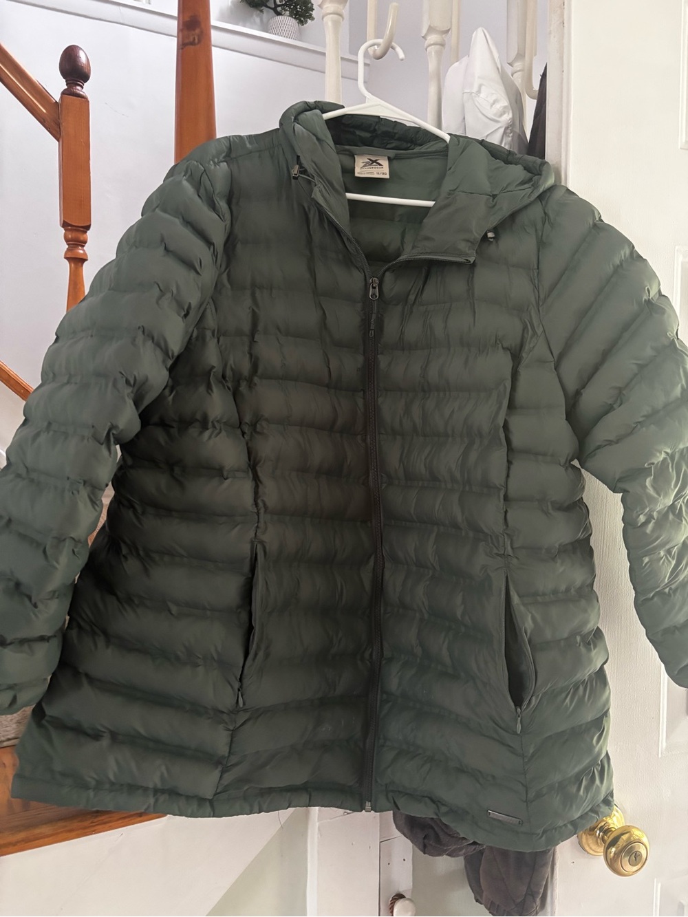 ZeroXposur Hooded Lightweight Puffer Jacket in Olive